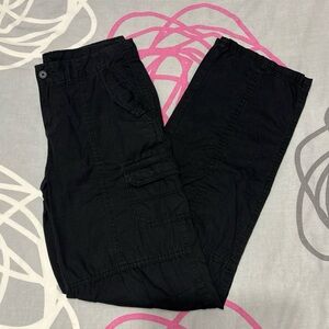 H&M Black Low-Waist Cargo Pants